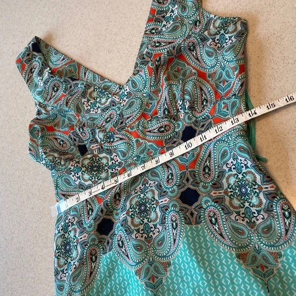 Maeve by Anthropology Midi Dress Women Size 8 Teal - Picture 8 of 14